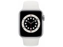 APPLE Watch Series 6 GPS + Cellular 40mm Silver Aluminium Case with White Sport Band - Regular