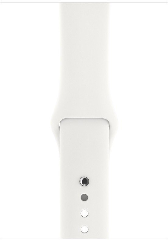 Watch Series 3 GPS, 38mm koperta z aluminium w kolorze srebrnym z paskiem sportowym w kolorze białym