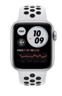 Zegarek Nike Series 6 GPS, 44mm koperta z aluminium w kolorze srebrnym z paskiem sportowym czysta platyna/czarny Nike - Regular