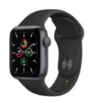 Smartwatch Apple Watch SE, 40mm koperta z aluminium w kolorze gwiezdnej szarości z czarnym paskiem sportowym