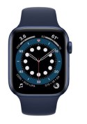 Zegarek Series 6 GPS + Cellular, 44mm koperta z aluminium w kolorze niebieskim z paskiem sportowym w kolorze głębokiego granatu 