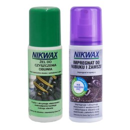 Zestaw do obuwia Nikwax Footwear Cleanning Gel szczotka + Nubuk i welur spray-on 2*125 ml