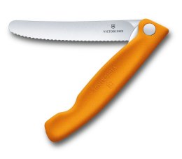 Składany nóż do warzyw i owoców Victorinox, ząbkowany 11 cm, pomarańczowy