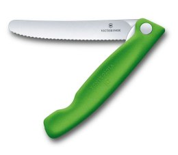 Składany nóż do warzyw i owoców Victorinox, ząbkowany 11 cm, zielony