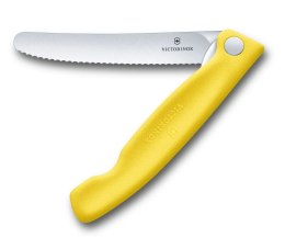 Składany nóż do warzyw i owoców Victorinox, ząbkowany 11 cm, żółty